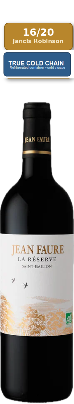 Chateau Jean Faure La Reserve Saint-Emilion Bio 2019 - Image 1